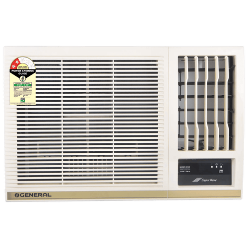 O General 0.8 Ton 2 Star Fixed Speed Window AC with Hyper Tropical Design 52°C + Super Wave Technology + Wide Airflow (AMGB09BBWA-B)