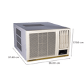 O General 0.8 Ton 2 Star Fixed Speed Window AC with Hyper Tropical Design 52°C + Super Wave Technology + Wide Airflow (AMGB09BBWA-B)