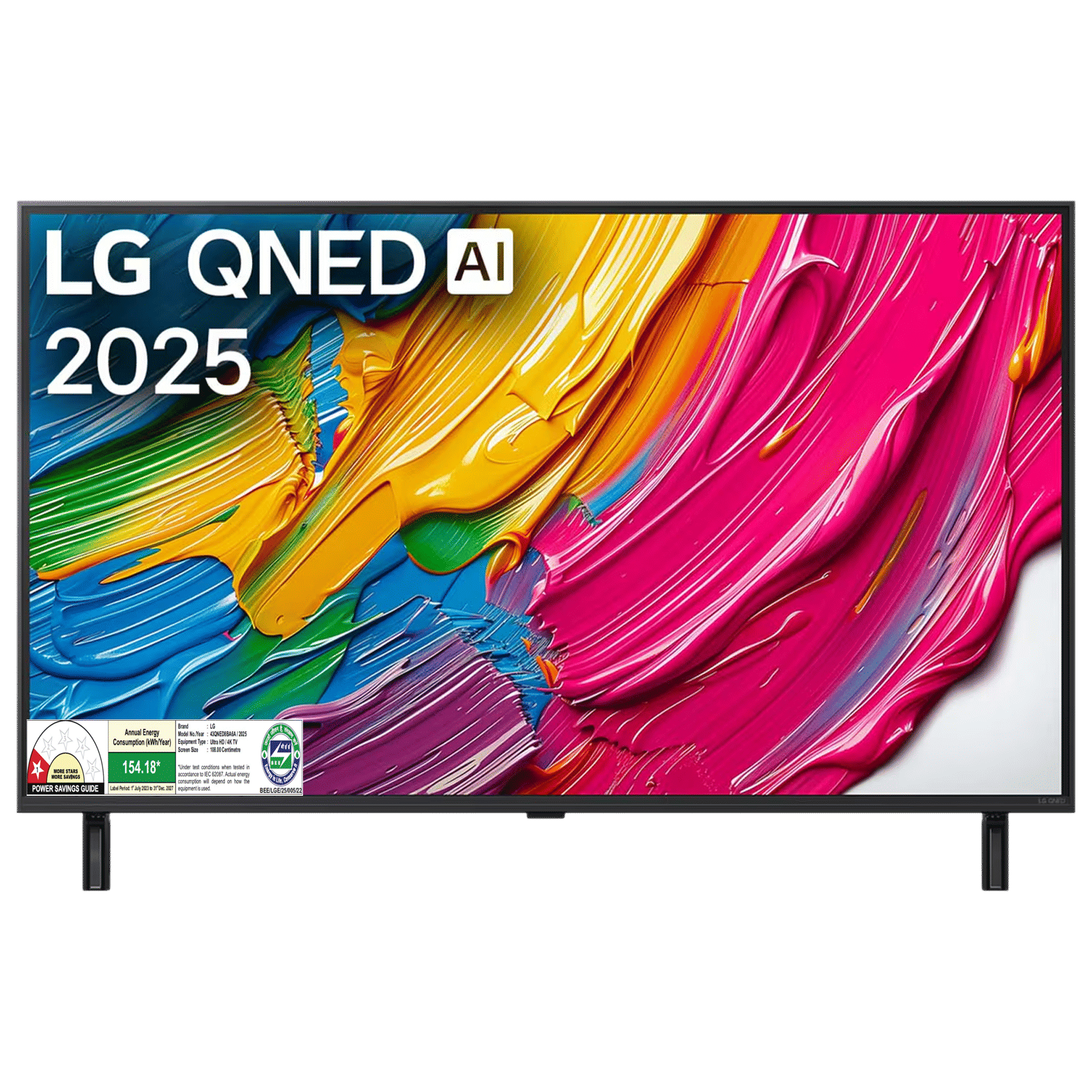 LG 43‑inch QNED 8BA 4K WebOS TV with Dolby Atmos