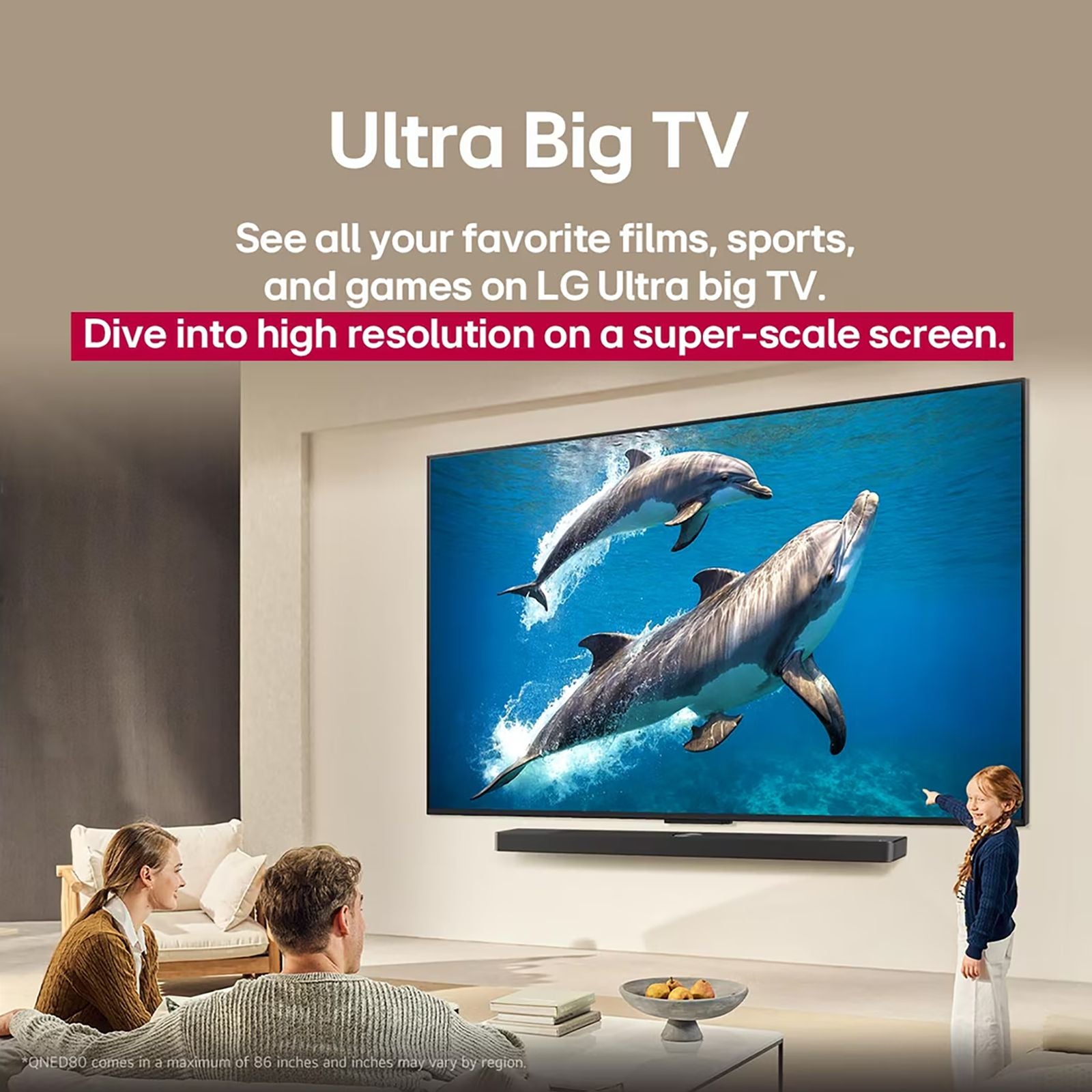 LG 43‑inch QNED 8BA 4K WebOS TV with Dolby Atmos