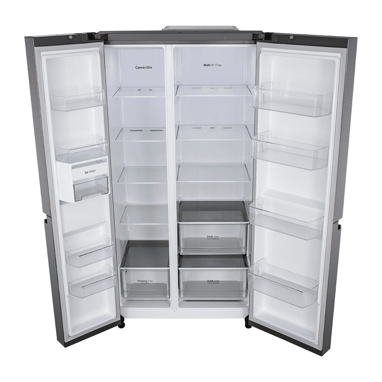 LG 650 Litre 3 Star Frost-Free Side-by-Side Refrigerator with Multi Air Flow