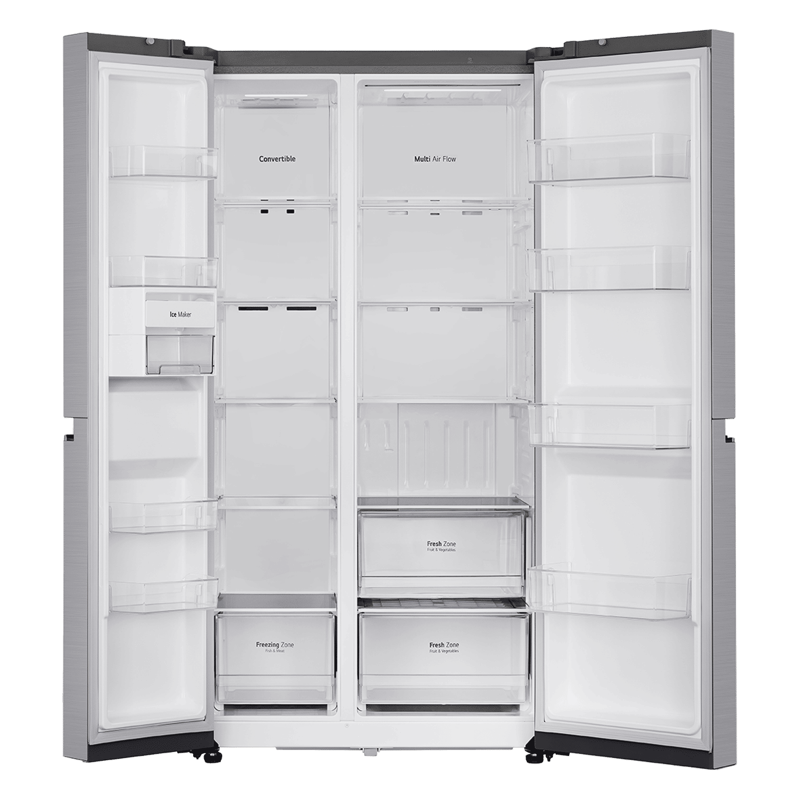 LG 650 Litre 3 Star Frost-Free Side-by-Side Refrigerator with Multi Air Flow
