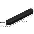 Sonos Compact Soundbar with Dolby Atmos 5 Amplifiers HDMI eARC WiFi and Apple AirPlay 2 (Beam Gen 2)