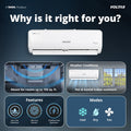 Voltas 182FS Emerald 1.5 Ton 2 Star Split AC - Angle View
