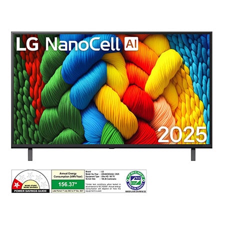 LG 43-inch NanoCell 4K Smart TV with α7 AI Gen8 Processor, Dolby Atmos