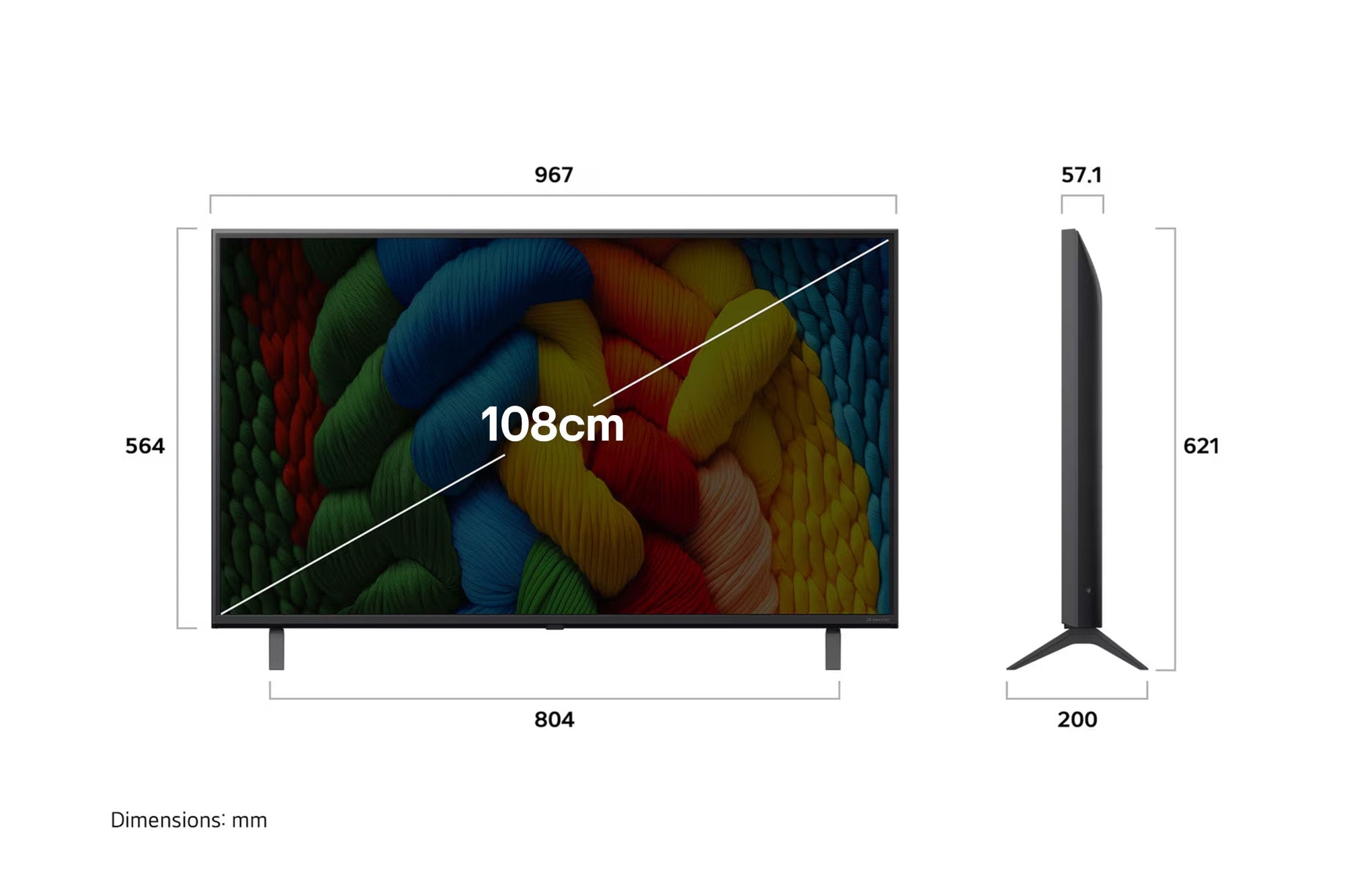 LG 43-inch NanoCell 4K Smart TV with α7 AI Gen8 Processor, Dolby Atmos