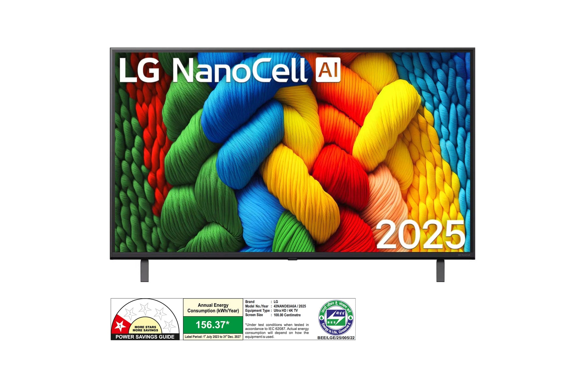 LG 43-inch NanoCell 4K Smart TV with α7 AI Gen8 Processor, Dolby Atmos