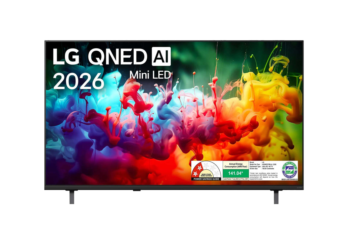 LG 43QNED70BLA 43" QNED MiniLED 4K Smart TV — Front View