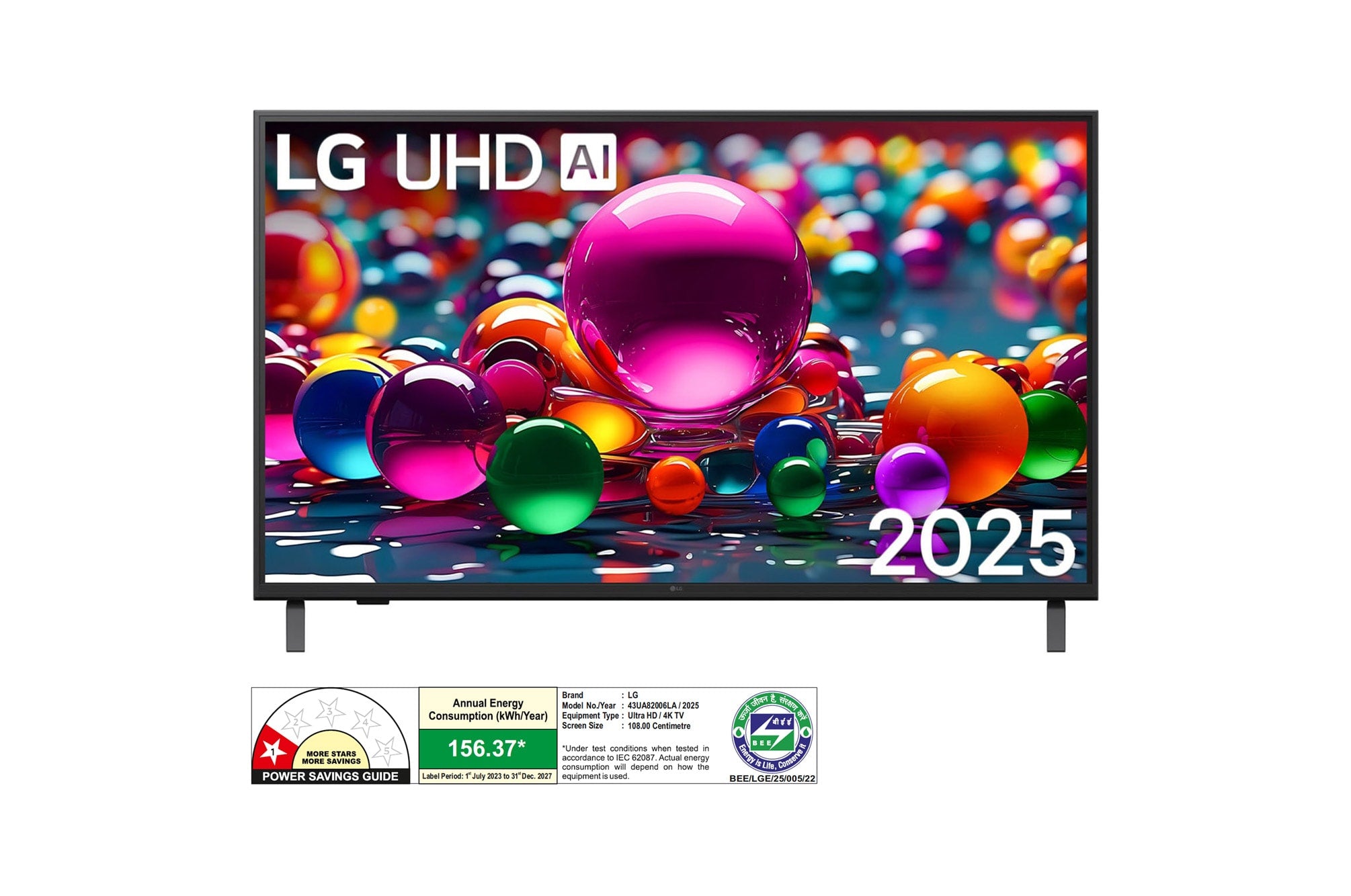 LG 43UA8200 4K UHD AI Smart TV with α7 Gen8 Processor, HDR10, Dolby Atmos
