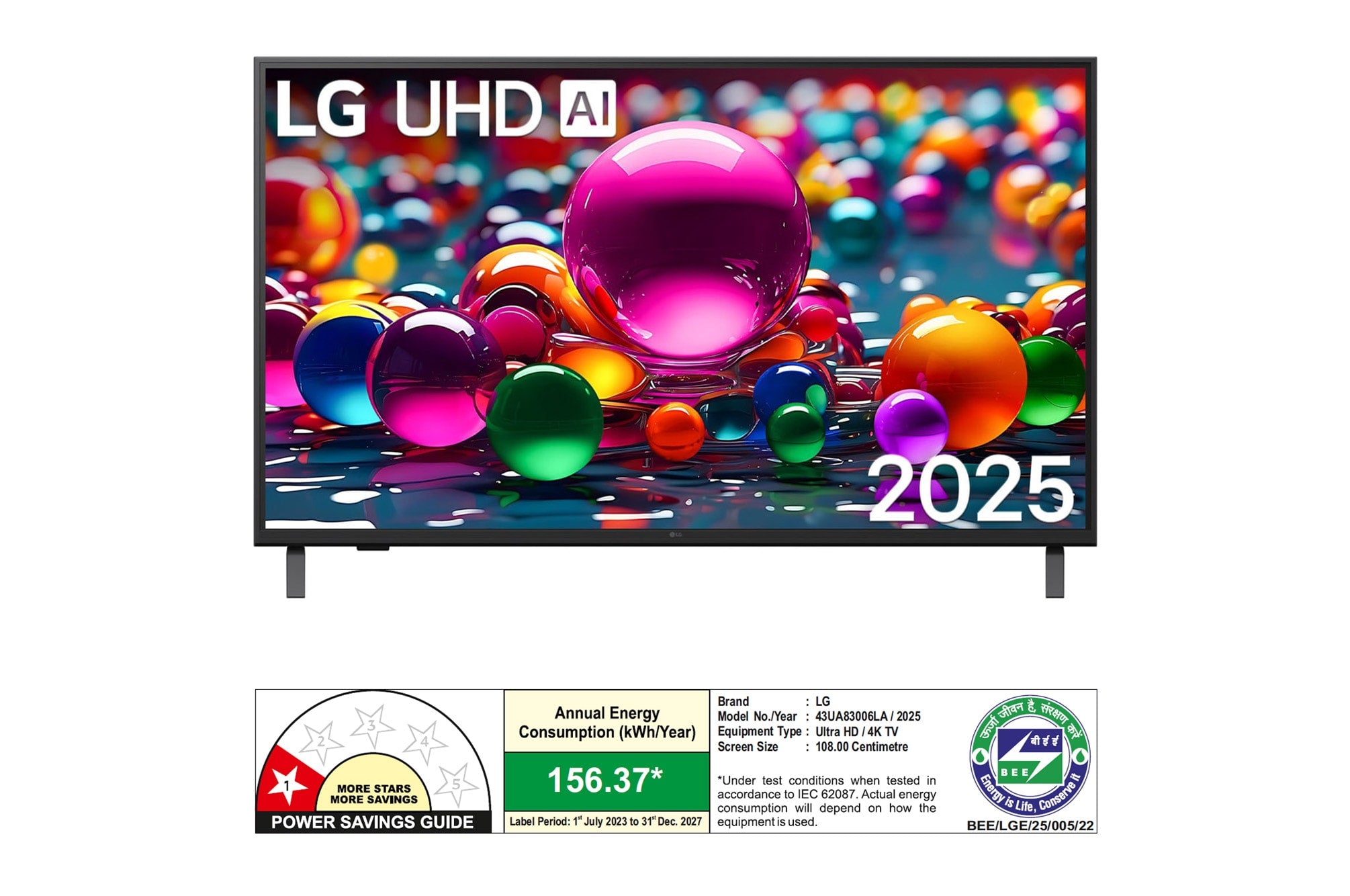 LG 43" 4K UHD Smart AI TV with Alpha 7