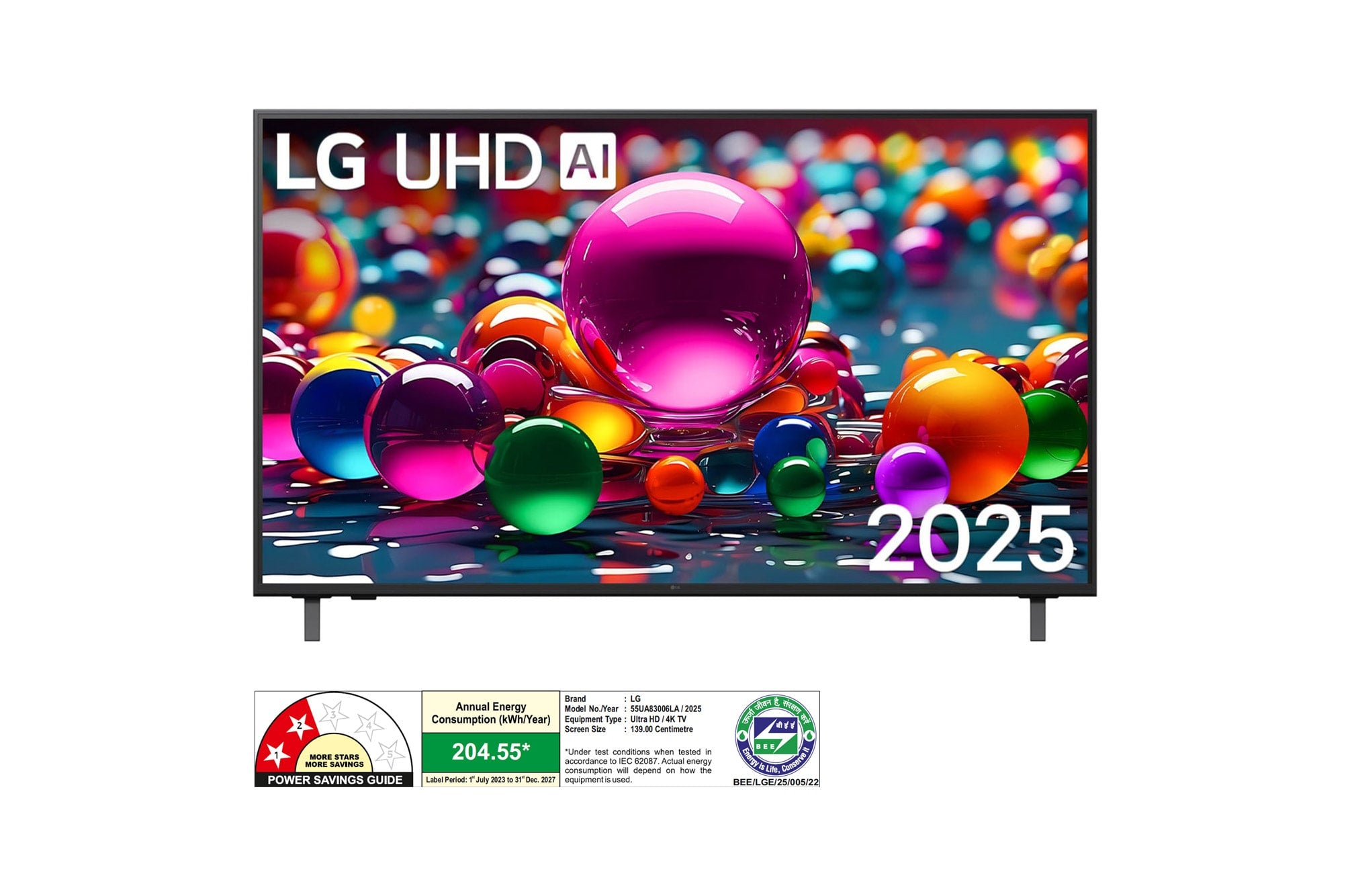 LG 55-inch 4K UHD Smart TV: Alpha 7 AI Processor Gen8, HDR10, Dolby Atmos