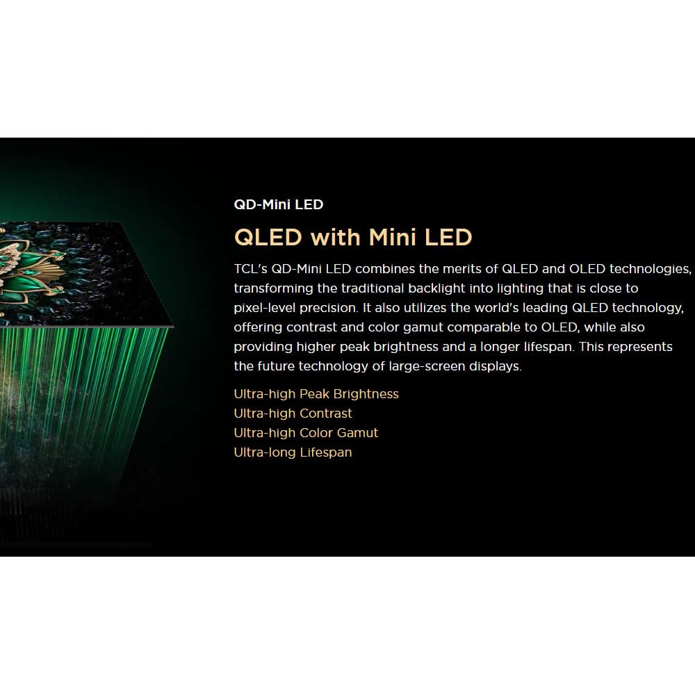 TCL 75‑Inch QLED‑MiniLED Smart TV with 144Hz ONKYO Audio