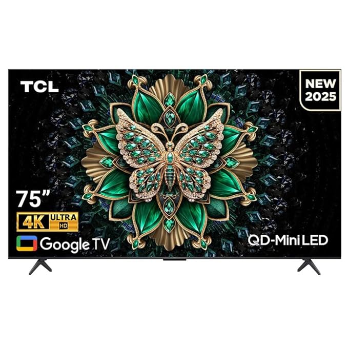 TCL 75‑Inch QLED‑MiniLED Smart TV with 144Hz ONKYO Audio