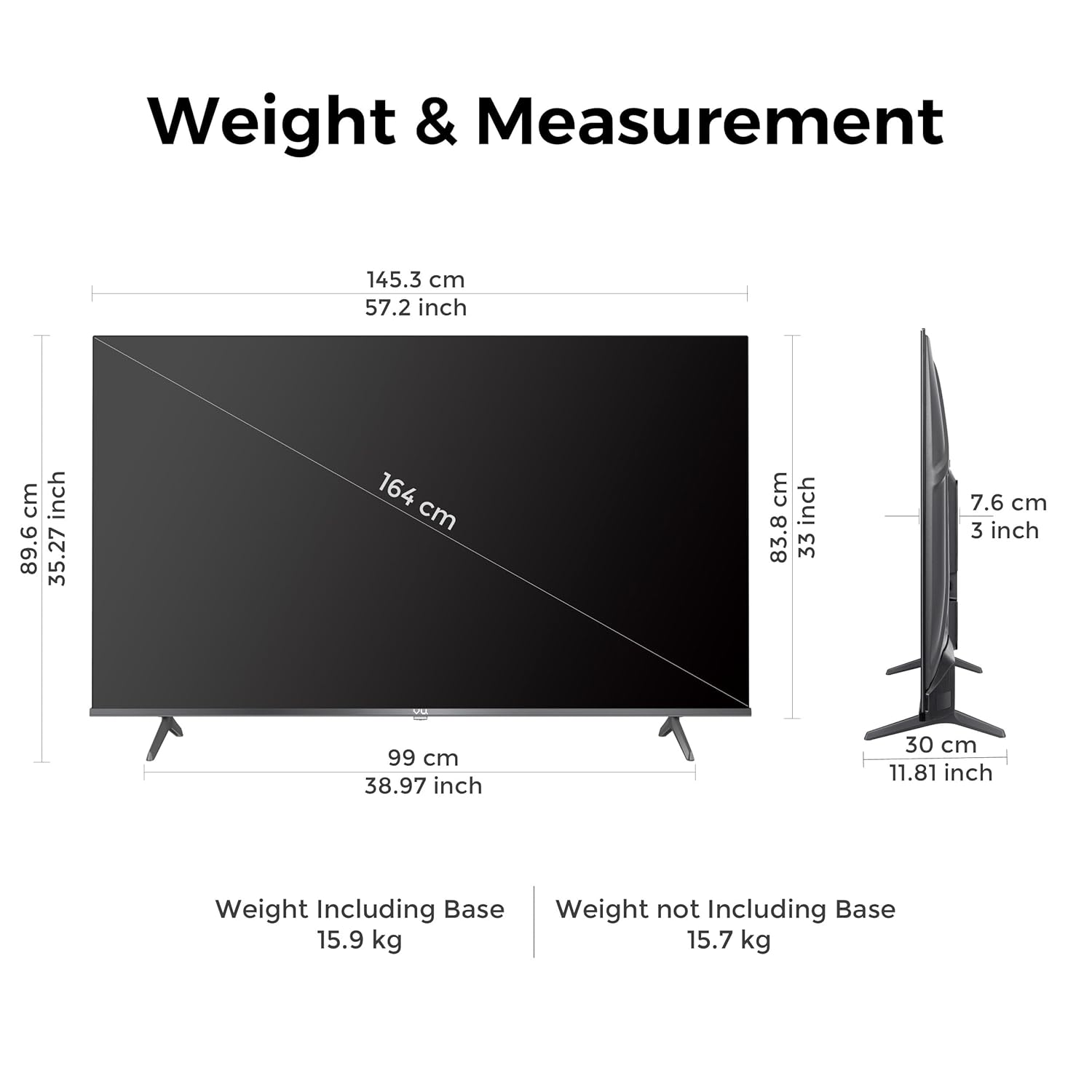 VU 65‑Inch GloQLED 4K QLED Smart Google TV