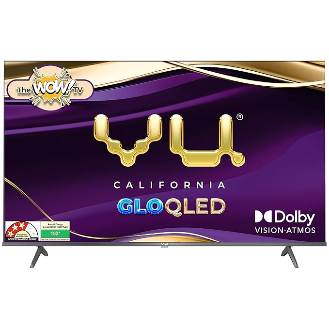 Vu 55‑inch GloQLED 4K Smart Google TV with Dolby Vision