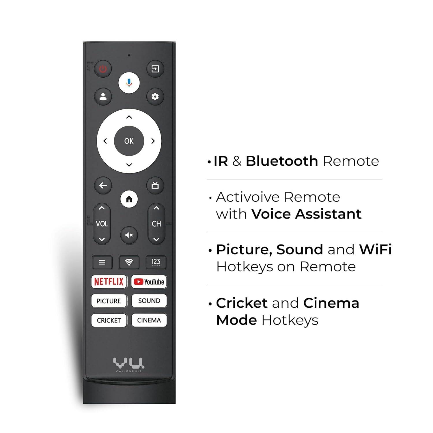 Vu 55‑inch GloQLED 4K Smart Google TV with Dolby Vision