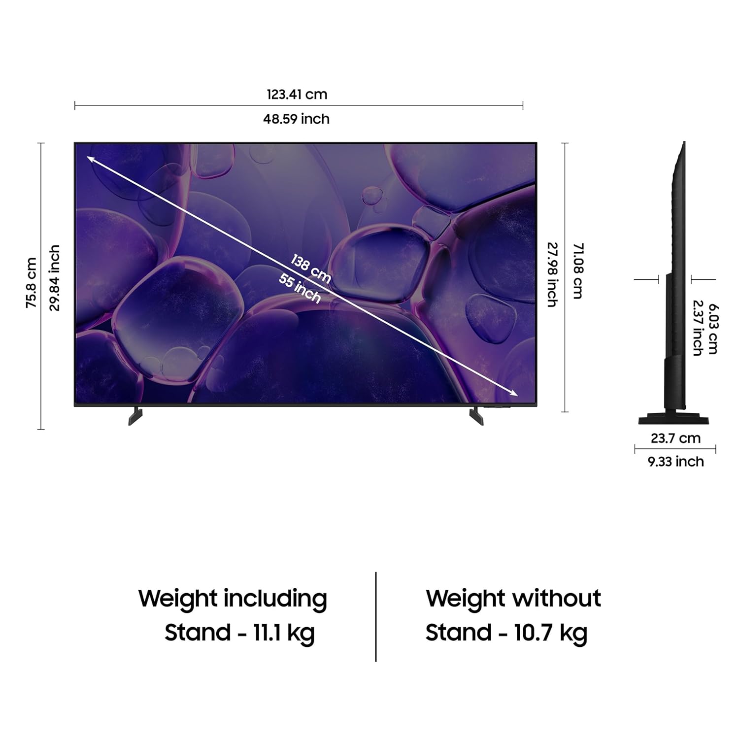 Samsung 55-inch Crystal 4K Smart LED TV with HDR10+