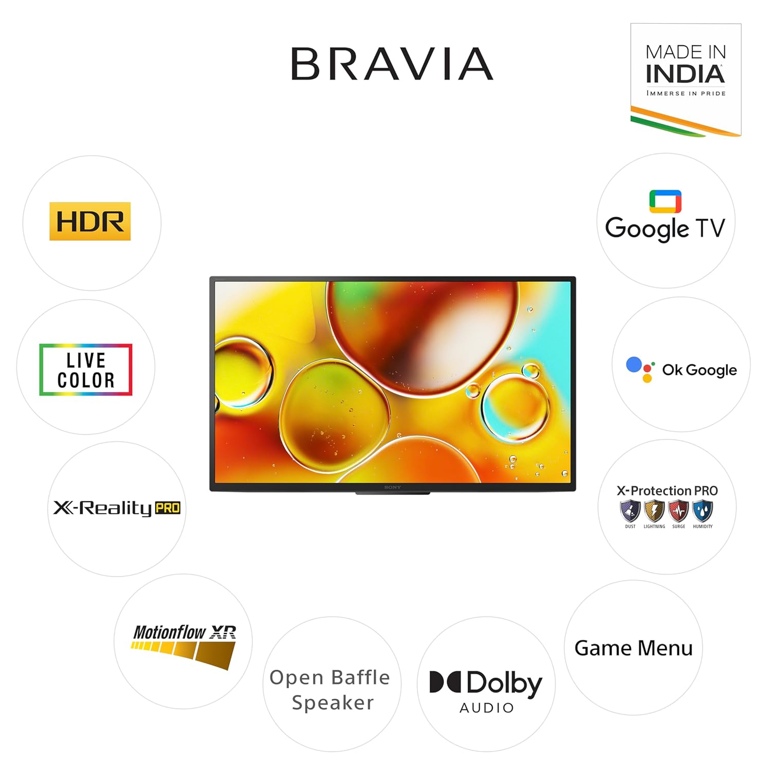 Sony Bravia 32‑Inch HD Ready Smart LED Google TV – Black