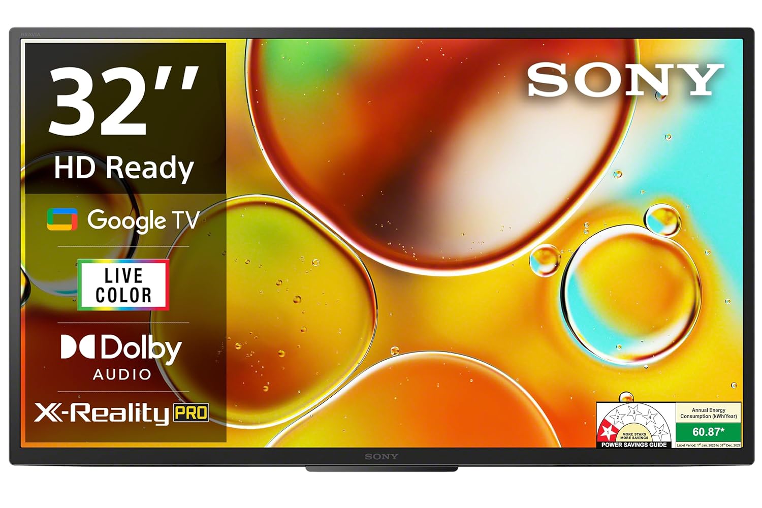 Sony Bravia 32‑Inch HD Ready Smart LED Google TV – Black