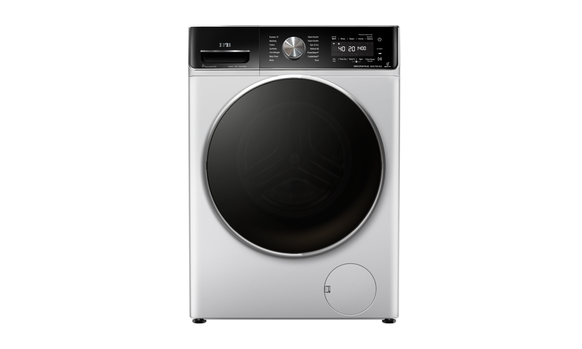 IFB EXECUTIVE PLUS ZXS Washer Dryer Rich Silver — Front View