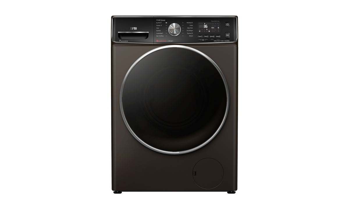 IFB EXECUTIVE MXC 9014 SSLC Front Load Washing Machine Mocha — Front View