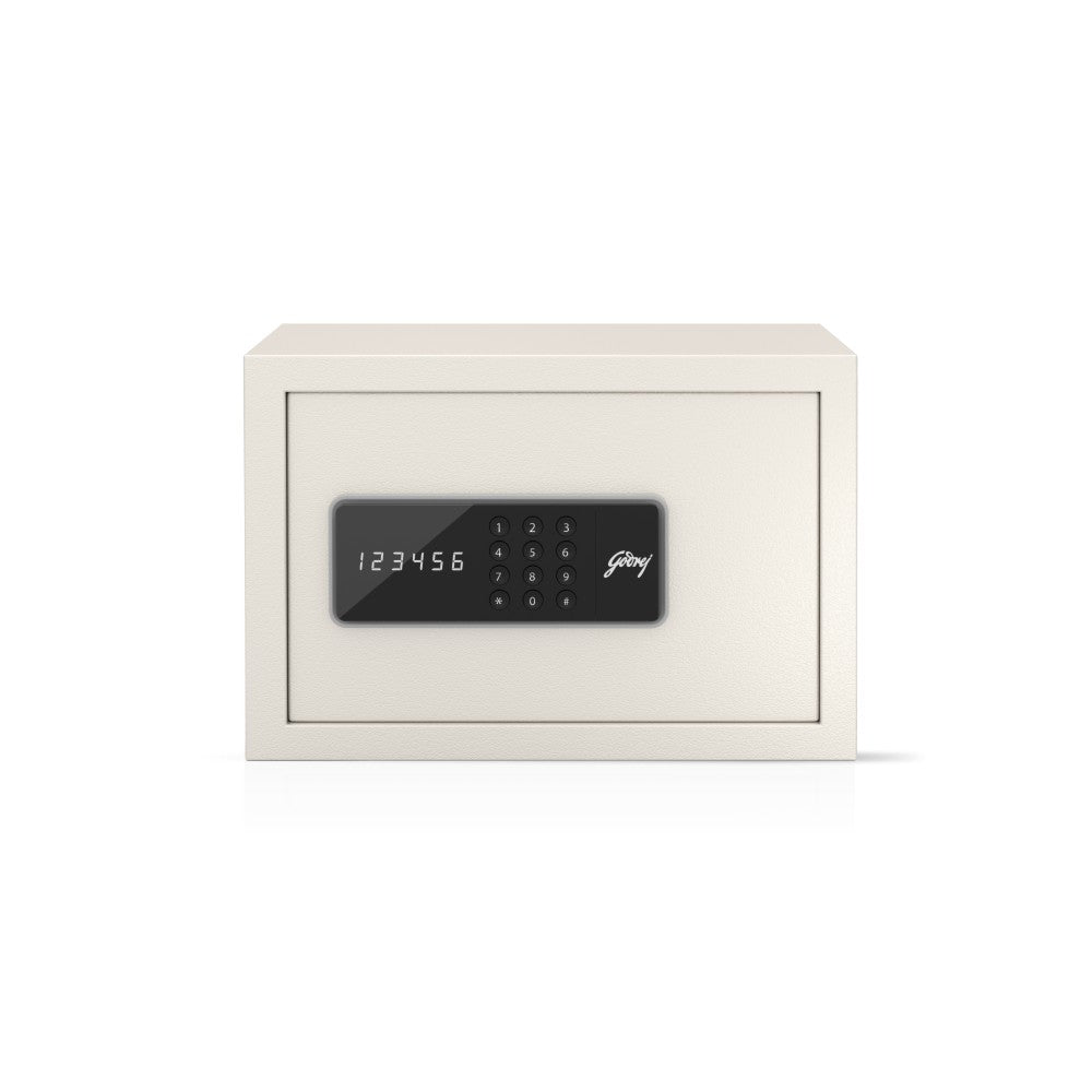Godrej NX Pro Digital 8L Home Locker Ivory - Front View