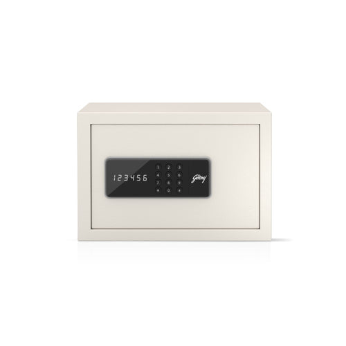 Godrej NX Pro Digital 8L Home Locker Ivory - Front View