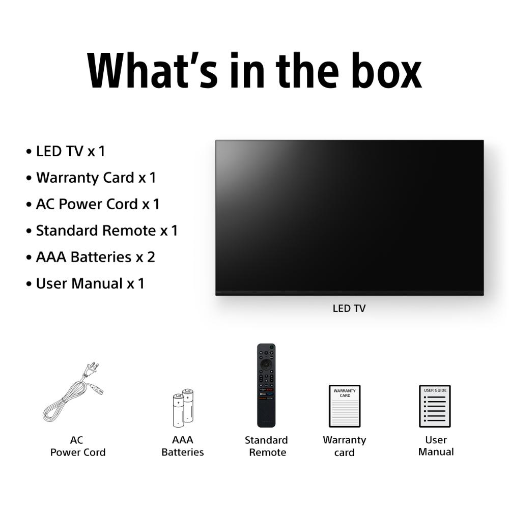 Sony 43-inch BRAVIA 2 4K Ultra HD Smart LED Google TV K-43S25M2 Black