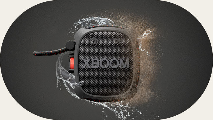 LG XBOOM XG2TBK Military-Grade Portable Bluetooth Speaker for Outdoor Adventures