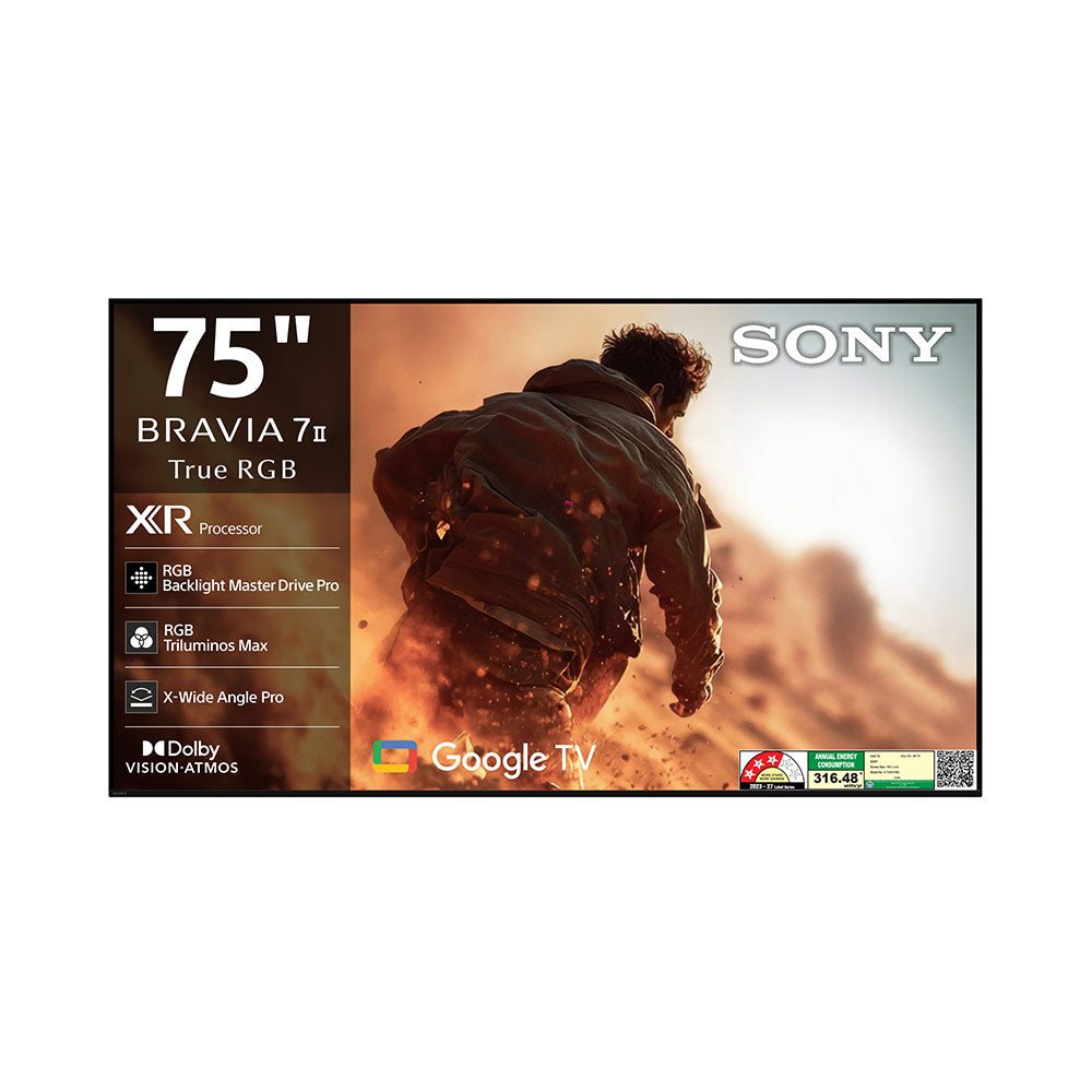 Sony 189 cm 189 cm (75 inch) BRAVIA 7 II 4K Ultra HD 120Hz True RGB… K-75XR70M2 - Front View