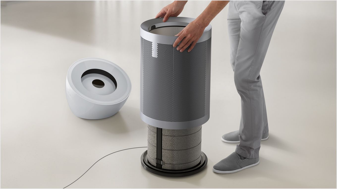 Dyson Big+Quiet Air Purifier: Large Room Coverage, HEPA Filter, Cools, White/Silver