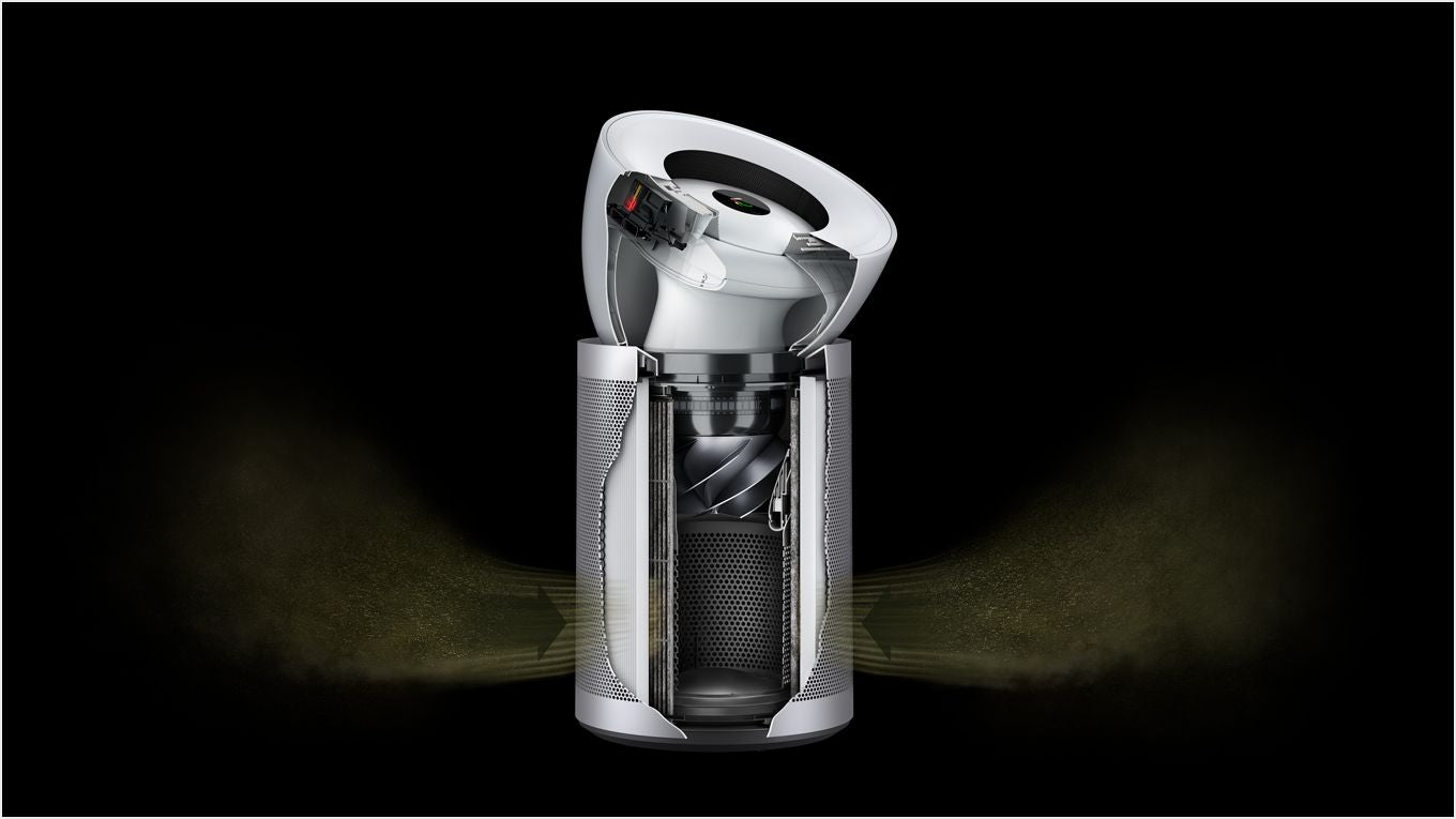 Dyson Big+Quiet Air Purifier: Large Room Coverage, HEPA Filter, Cools, White/Silver