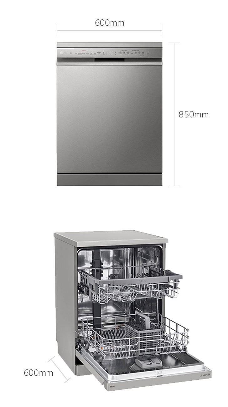 LG DFB532FP TrueSteam QuadWash 14 Place Settings WiFi Inverter Direct Drive Dishwasher