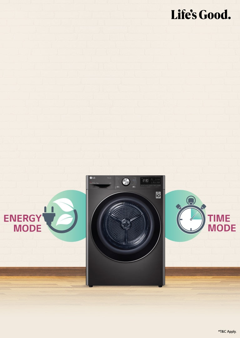 LG 9kg Dual Inverter Heat Pump Dryer EcoHybrid Allergy Care ThinQ