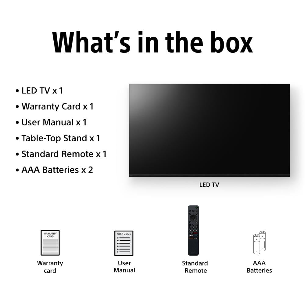 Sony BRAVIA 5 75-inch 4K Ultra HD AI Smart Mini LED Google TV