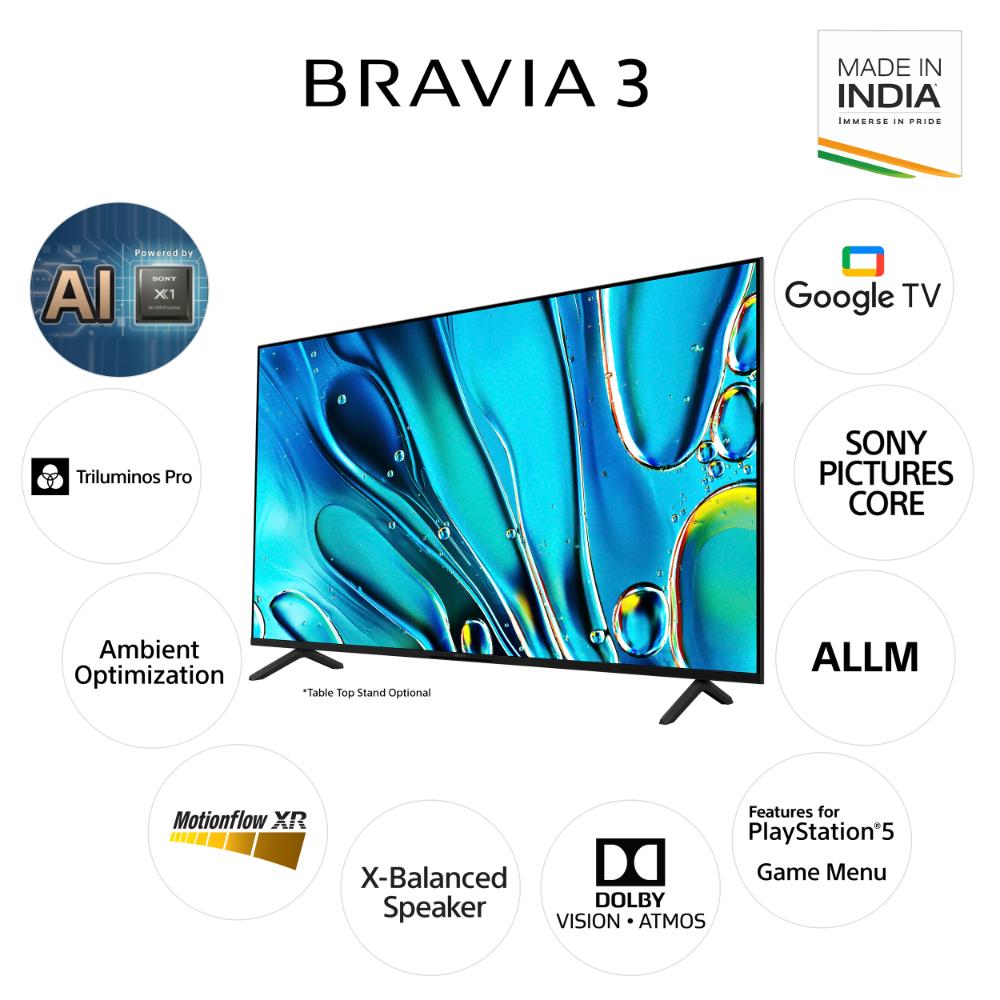 Sony BRAVIA 3 Series 43-inch 4K UHD Smart LED Google TV K-43S30