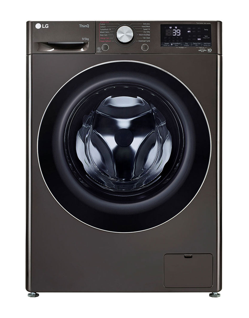 LG 9/5kg AI Direct Drive Front Load Washer Dryer, Smart Black VCM