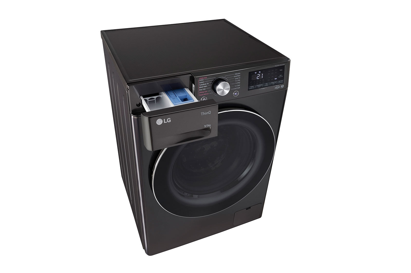 LG 9/5kg AI Direct Drive Front Load Washer Dryer, Smart Black VCM