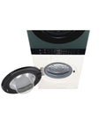 LG FWT1310BG WashTower 13kg Washer 10kg Dryer Beige Green Objet Collection - Top Close-up (Door Open)