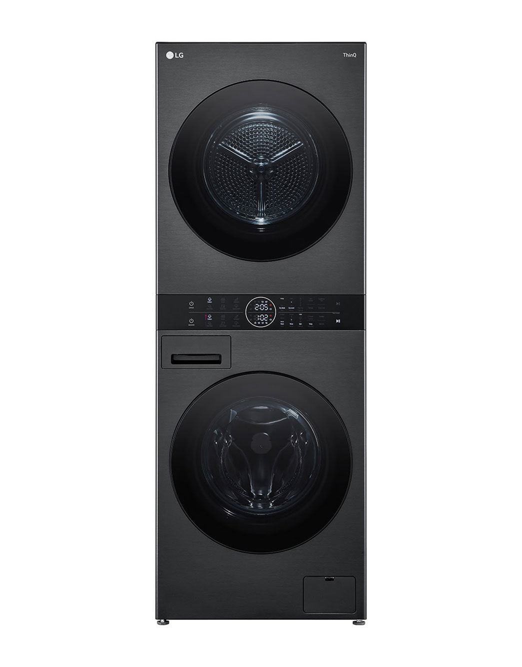 LG FWT1310PB WashTower 13kg Washer 10kg Dryer Platinum Black - Front View