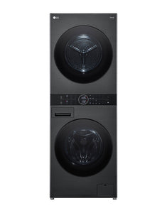 LG FWT1310PB WashTower 13kg Washer 10kg Dryer Platinum Black - Front View