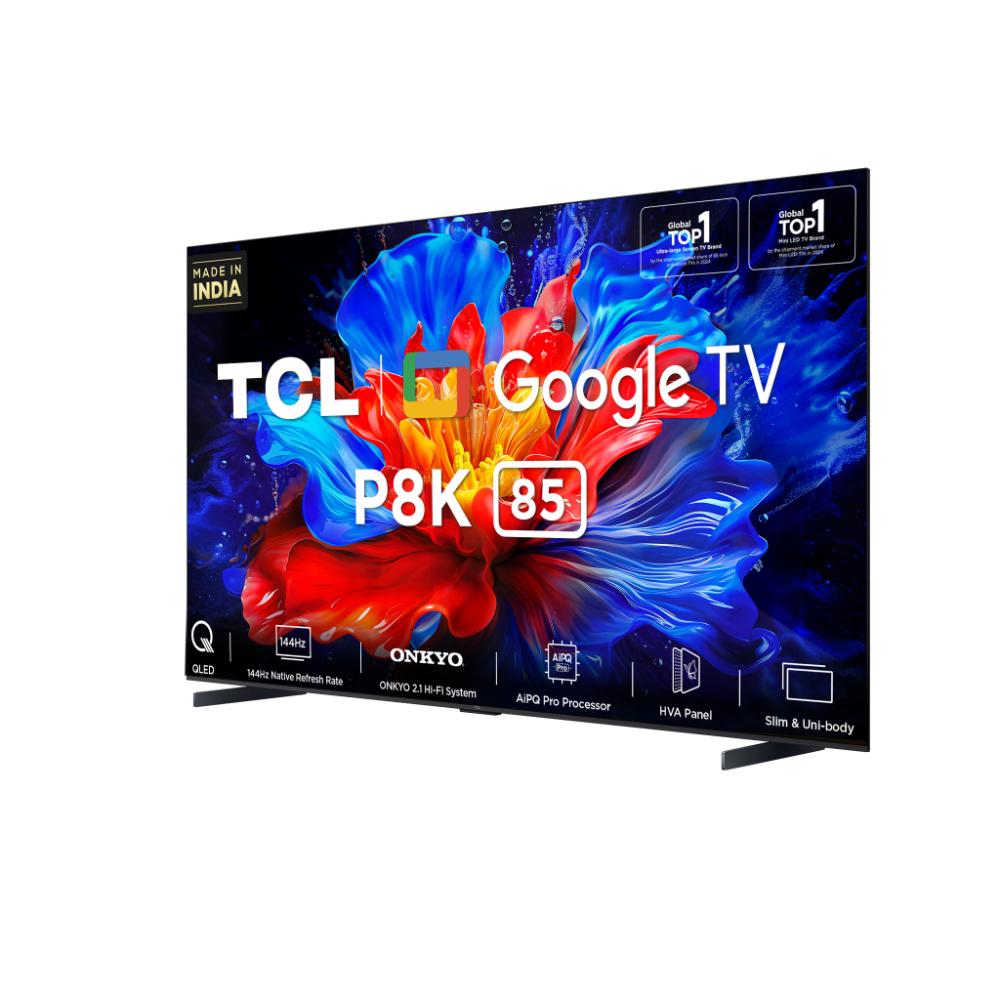 TCL 85-inch QLED 4K UHD Google TV 85P8K - 120Hz Refresh Rate