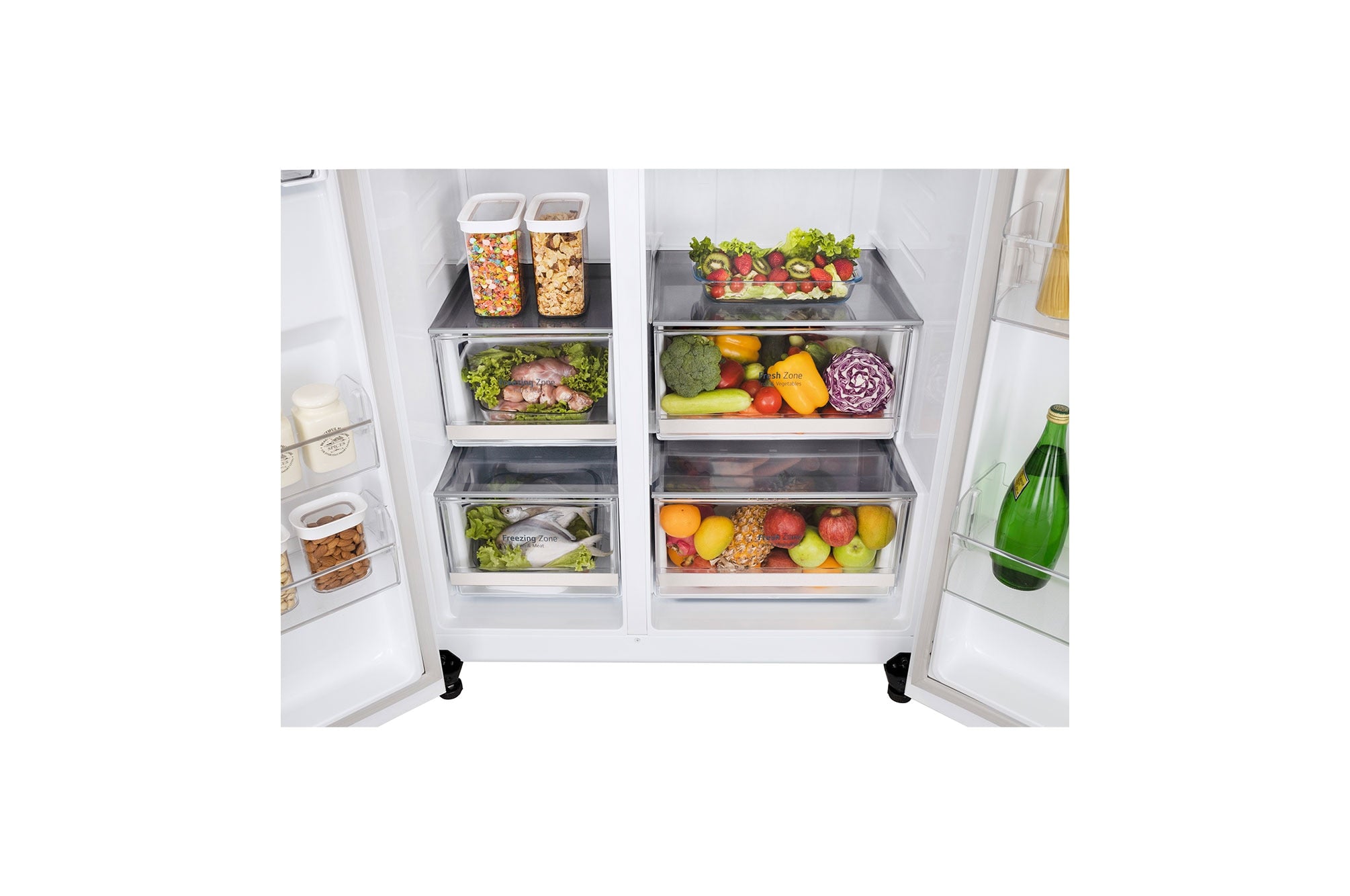 LG 650L Wi-Fi Convertible Side-by-Side Refrigerator with DoorCooling+™