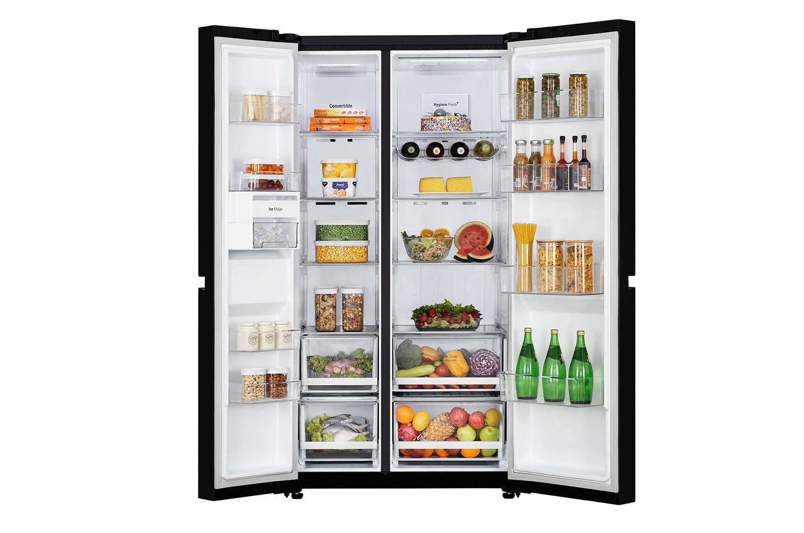 LG 650L Smart Side-by-Side Refrigerator with Wi-Fi, DoorCooling+, Linen Brown