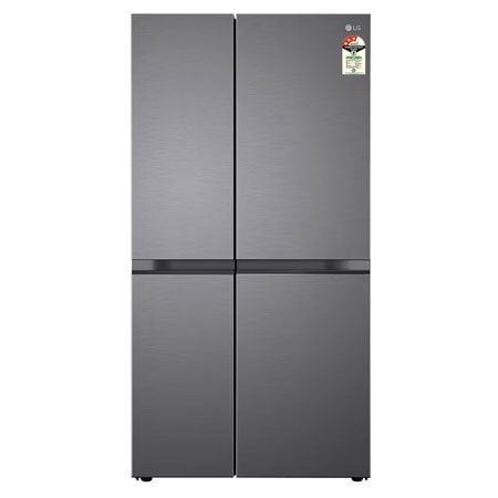 LG 650L Convertible Side-by-Side Refrigerator, Multi-Air Flow, Smart Diagnosis, Dazzle Steel