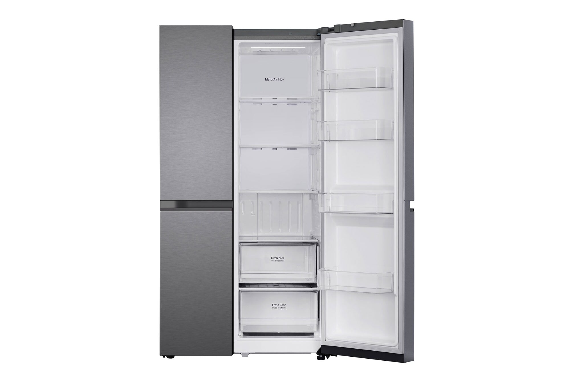 LG 650L Convertible Side-by-Side Refrigerator, Multi-Air Flow, Smart Diagnosis, Dazzle Steel