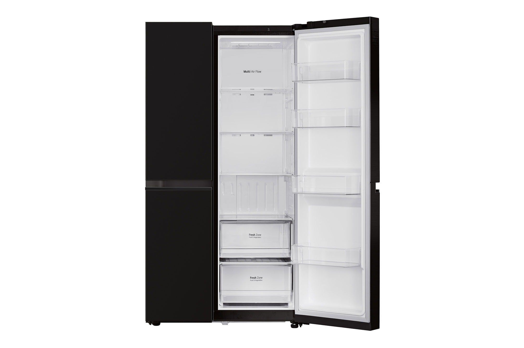 LG 650L Side-by-Side Convertible Refrigerator with Multi-Air Flow Western Black
