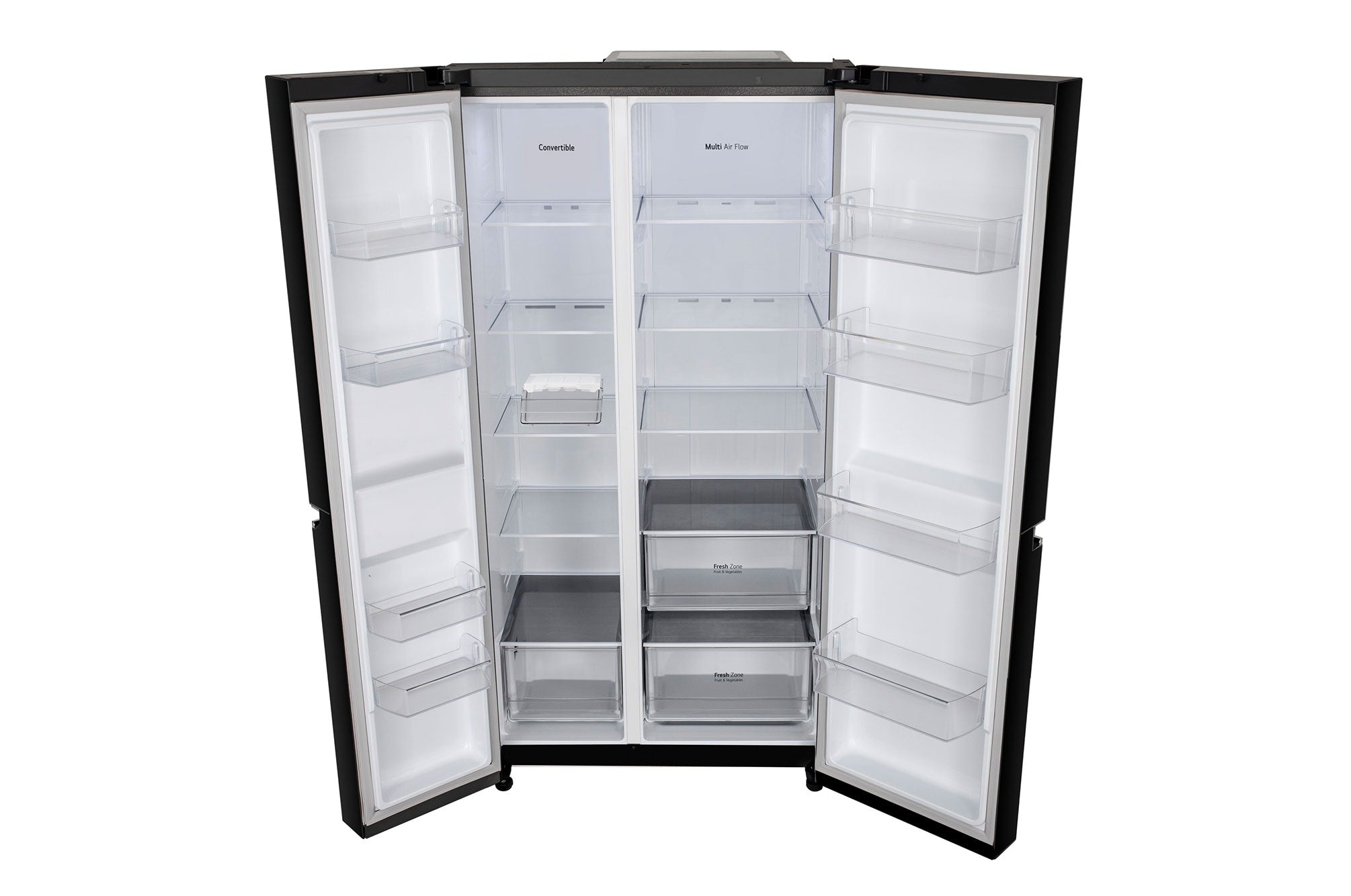 LG 650L Side-by-Side Convertible Refrigerator with Multi-Air Flow Western Black