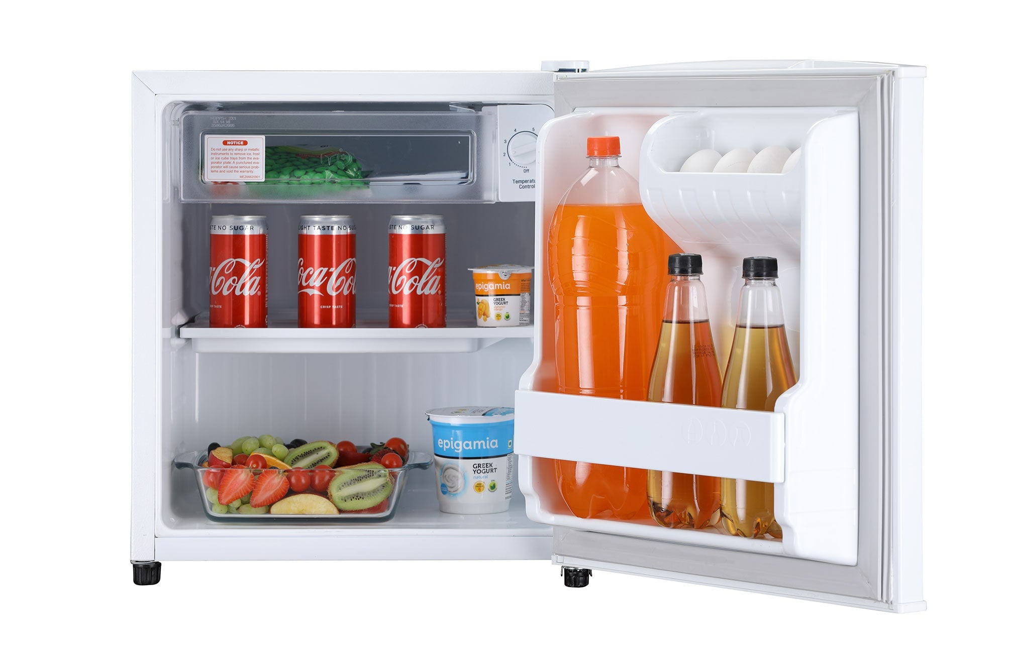 LG 43L Compact Single Door Mini Refrigerator, 1 Star, Super White Finish