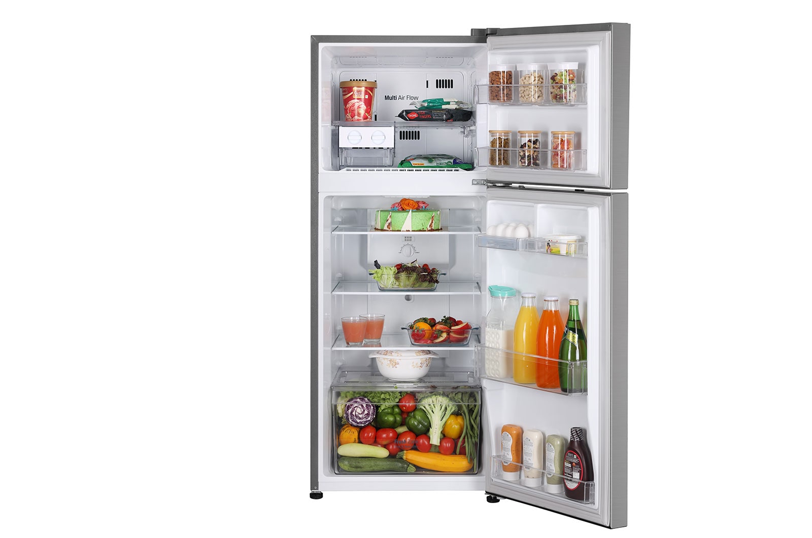 LG 242L Smart Inverter Frost Free Double Door Refrigerator, Multi Air Flow, Moist 'N' Fresh
